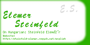 elemer steinfeld business card